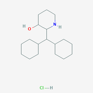 molecular formula C18H34ClNO B035101 3-Piperidinol, 2-(dicyclohexylmethyl)-, hydrochloride CAS No. 19974-66-4