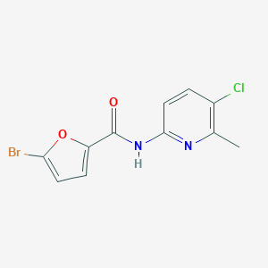 molecular formula C11H8BrClN2O2 B351010 5-bromo-N-(5-chloro-6-methyl-2-pyridinyl)-2-furamide CAS No. 925149-92-4