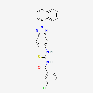 3-chloro-N-({[2-(1-naphthyl)-2H-1,2,3-benzotriazol-5-yl]amino}carbonothioyl)benzamide