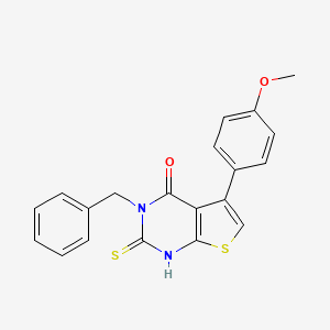 3-BENZYL-5-(4-METHOXYPHENYL)-2-SULFANYL-3H,4H-THIENO[2,3-D]PYRIMIDIN-4-ONE