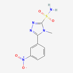 4-methyl-5-(3-nitrophenyl)-1,2,4-triazole-3-sulfonamide