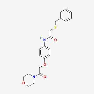 molecular formula C21H24N2O4S B3510126 2-(benzylthio)-N-{4-[2-(4-morpholinyl)-2-oxoethoxy]phenyl}acetamide 