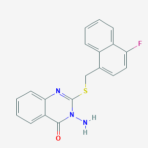 3-amino-2-{[(4-fluoro-1-naphthyl)methyl]thio}-4(3H)-quinazolinone