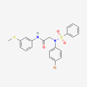 N~2~-(4-bromophenyl)-N~1~-[3-(methylthio)phenyl]-N~2~-(phenylsulfonyl)glycinamide