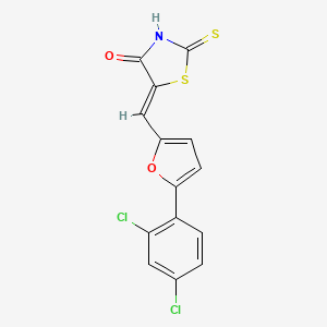 5-{[5-(2,4-dichlorophenyl)-2-furyl]methylene}-2-thioxo-1,3-thiazolidin-4-one