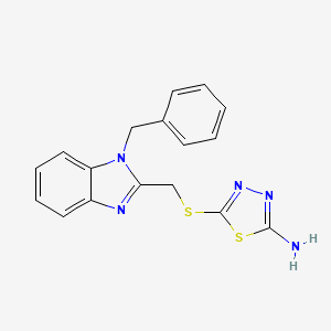 5-{[(1-benzyl-1H-benzimidazol-2-yl)methyl]thio}-1,3,4-thiadiazol-2-amine