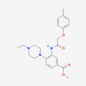 molecular formula C23H29N3O4 B351024 Methyl 4-(4-ethylpiperazin-1-yl)-3-{[(4-methylphenoxy)acetyl]amino}benzoate CAS No. 765920-01-2