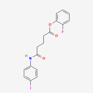 molecular formula C17H15FINO3 B3510254 (2-Fluorophenyl) 5-(4-iodoanilino)-5-oxopentanoate 