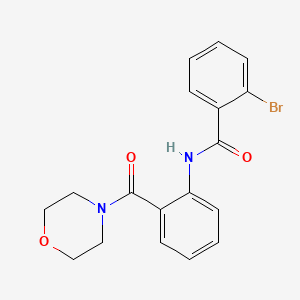 molecular formula C18H17BrN2O3 B3510266 2-bromo-N-[2-(morpholine-4-carbonyl)phenyl]benzamide 