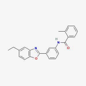 molecular formula C23H20N2O2 B3510327 N-[3-(5-ethyl-1,3-benzoxazol-2-yl)phenyl]-2-methylbenzamide 