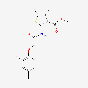 molecular formula C19H23NO4S B3510333 ETHYL 2-[2-(2,4-DIMETHYLPHENOXY)ACETAMIDO]-4,5-DIMETHYLTHIOPHENE-3-CARBOXYLATE 