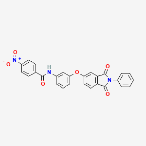 N-{3-[(1,3-dioxo-2-phenyl-2,3-dihydro-1H-isoindol-5-yl)oxy]phenyl}-4-nitrobenzamide