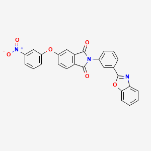 molecular formula C27H15N3O6 B3510373 2-[3-(1,3-benzoxazol-2-yl)phenyl]-5-(3-nitrophenoxy)-1H-isoindole-1,3(2H)-dione 