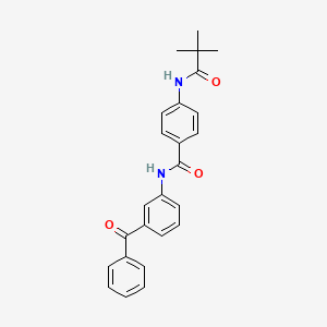 N-(3-benzoylphenyl)-4-[(2,2-dimethylpropanoyl)amino]benzamide