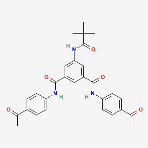 molecular formula C29H29N3O5 B3510407 N,N'-bis(4-acetylphenyl)-5-[(2,2-dimethylpropanoyl)amino]isophthalamide 