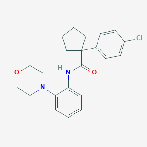 molecular formula C22H25ClN2O2 B351048 1-(4-chlorophenyl)-N-(2-morpholin-4-ylphenyl)cyclopentanecarboxamide CAS No. 380550-55-0