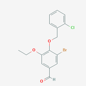 molecular formula C16H14BrClO3 B3510518 3-bromo-4-[(2-chlorobenzyl)oxy]-5-ethoxybenzaldehyde CAS No. 5729-94-2