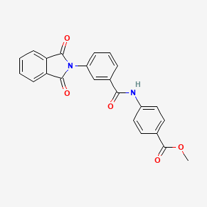 molecular formula C23H16N2O5 B3510526 Methyl 4-[[3-(1,3-dioxoisoindol-2-yl)benzoyl]amino]benzoate 