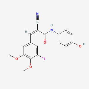 2-cyano-N-(4-hydroxyphenyl)-3-(3-iodo-4,5-dimethoxyphenyl)acrylamide