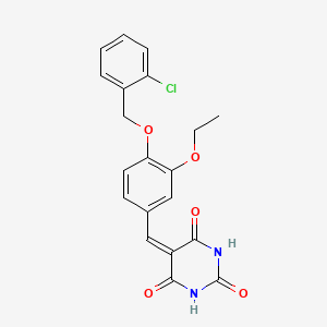 5-[[4-[(2-Chlorophenyl)methoxy]-3-ethoxyphenyl]methylidene]-1,3-diazinane-2,4,6-trione