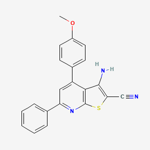 3-amino-4-(4-methoxyphenyl)-6-phenylthieno[2,3-b]pyridine-2-carbonitrile