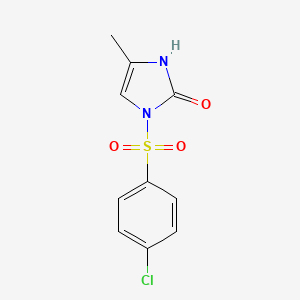 molecular formula C10H9ClN2O3S B3510600 1-[(4-chlorophenyl)sulfonyl]-4-methyl-1,3-dihydro-2H-imidazol-2-one 