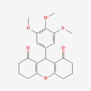 molecular formula C22H24O6 B3510624 9-(3,4,5-trimethoxyphenyl)-3,4,5,6,7,9-hexahydro-1H-xanthene-1,8(2H)-dione 