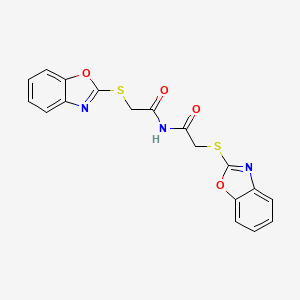 2-(1,3-benzoxazol-2-ylsulfanyl)-N-[2-(1,3-benzoxazol-2-ylsulfanyl)acetyl]acetamide