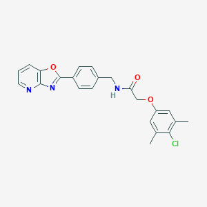 molecular formula C23H20ClN3O3 B351067 2-(4-chloro-3,5-dimethylphenoxy)-N-(4-[1,3]oxazolo[4,5-b]pyridin-2-ylbenzyl)acetamide CAS No. 895073-13-9
