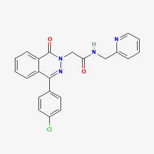 molecular formula C22H17ClN4O2 B3510674 2-[4-(4-CHLOROPHENYL)-1-OXO-1,2-DIHYDROPHTHALAZIN-2-YL]-N-[(PYRIDIN-2-YL)METHYL]ACETAMIDE 