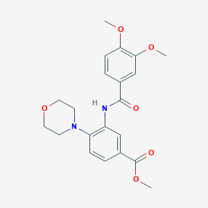 molecular formula C21H24N2O6 B351068 Methyl 3-[(3,4-dimethoxybenzoyl)amino]-4-morpholin-4-ylbenzoate CAS No. 895078-13-4