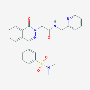 2-{4-[3-(DIMETHYLSULFAMOYL)-4-METHYLPHENYL]-1-OXO-1,2-DIHYDROPHTHALAZIN-2-YL}-N-[(PYRIDIN-2-YL)METHYL]ACETAMIDE