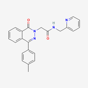 molecular formula C23H20N4O2 B3510694 2-[4-(4-METHYLPHENYL)-1-OXO-1,2-DIHYDROPHTHALAZIN-2-YL]-N-[(PYRIDIN-2-YL)METHYL]ACETAMIDE 