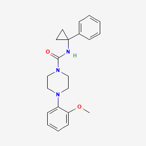 4-(2-methoxyphenyl)-N-(1-phenylcyclopropyl)piperazine-1-carboxamide