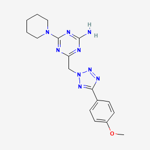 4-{[5-(4-METHOXYPHENYL)-2H-1,2,3,4-TETRAZOL-2-YL]METHYL}-6-(PIPERIDIN-1-YL)-1,3,5-TRIAZIN-2-AMINE