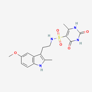 molecular formula C17H20N4O5S B3510722 N-[2-(5-methoxy-2-methyl-1H-indol-3-yl)ethyl]-6-methyl-2,4-dioxo-1,2,3,4-tetrahydropyrimidine-5-sulfonamide 