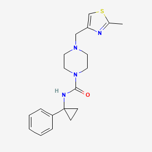 4-[(2-methyl-1,3-thiazol-4-yl)methyl]-N-(1-phenylcyclopropyl)piperazine-1-carboxamide