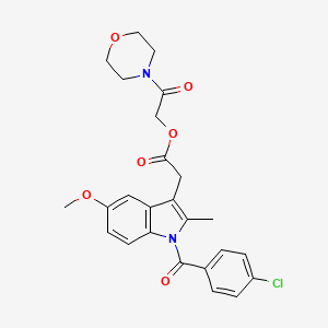 molecular formula C25H25ClN2O6 B3510738 2-(MORPHOLIN-4-YL)-2-OXOETHYL 2-[1-(4-CHLOROBENZOYL)-5-METHOXY-2-METHYL-1H-INDOL-3-YL]ACETATE 