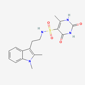 molecular formula C17H20N4O4S B3510742 N-[2-(1,2-dimethyl-1H-indol-3-yl)ethyl]-6-methyl-2,4-dioxo-1,2,3,4-tetrahydropyrimidine-5-sulfonamide 