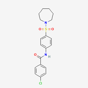 N-[4-(AZEPANE-1-SULFONYL)PHENYL]-4-CHLOROBENZAMIDE