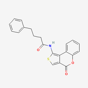 N-(4-oxo-4H-thieno[3,4-c]chromen-1-yl)-4-phenylbutanamide