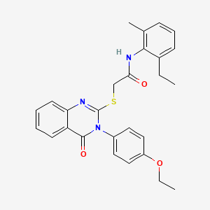 molecular formula C27H27N3O3S B3510783 2-{[3-(4-ethoxyphenyl)-4-oxo-3,4-dihydroquinazolin-2-yl]sulfanyl}-N-(2-ethyl-6-methylphenyl)acetamide CAS No. 477318-84-6