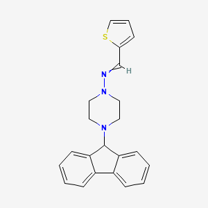 4-(9H-fluoren-9-yl)-N-(2-thienylmethylene)-1-piperazinamine