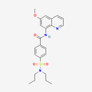 molecular formula C23H27N3O4S B3510815 4-(dipropylsulfamoyl)-N-(6-methoxyquinolin-8-yl)benzamide 