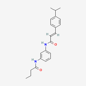 molecular formula C22H26N2O2 B3510857 N-[3-(butyrylamino)phenyl]-3-(4-isopropylphenyl)acrylamide 