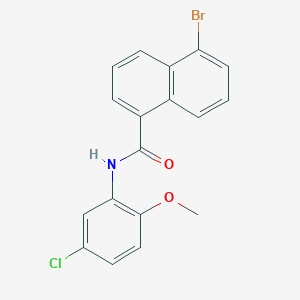 molecular formula C18H13BrClNO2 B3510867 5-bromo-N-(5-chloro-2-methoxyphenyl)naphthalene-1-carboxamide 