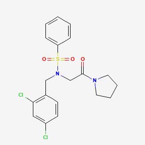 N-(2,4-dichlorobenzyl)-N-[2-oxo-2-(1-pyrrolidinyl)ethyl]benzenesulfonamide