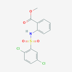 molecular formula C14H11Cl2NO4S B3510922 Methyl 2-[(2,5-dichlorophenyl)sulfonylamino]benzoate 