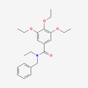 molecular formula C22H29NO4 B3510936 N-benzyl-3,4,5-triethoxy-N-ethylbenzamide 