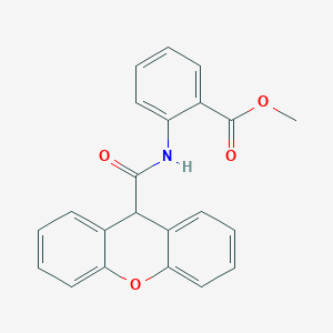 molecular formula C22H17NO4 B3510942 METHYL 2-(9H-XANTHENE-9-AMIDO)BENZOATE 